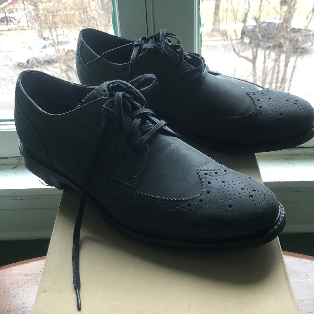 Cole Haan Cooper wing tip black reflective